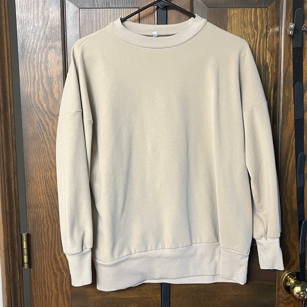 Beige Crewneck Sweatshirt